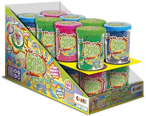 Craze Magic Slime POOUPSIE Noise | Set of 16 Slimes for Kids Thick Liquid Slime Pups 3X 100g Joke Items Residue Free 17 x 5.5 x 7.5 cm