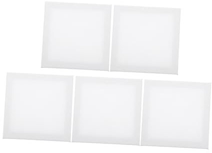 DIYEAH 5st Zeichenbrett Aus Große Leere Leere Malleinwand Quadratische Leinwandplatte Bretter Leere Leinwände Für Kunst Künstler-leinwandtafeln Malbrett Weiß Holz