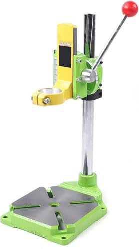 ACROSSPART Drill Stand, Multifunction Benchtop Drill Press Stand, 90° Rotatable Pillar Pedestal, Adjustable Height, Workbench Pillar Base for Shop Home Drilling