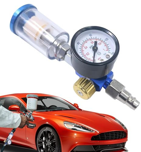 Secador de aire para compresor, regulador de presión de aire,Regulador de presión impermeable con medidor de presión | Accesorios multifuncionales de aerógrafo, herramienta de ajuste de pulverizador d