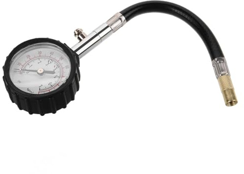 Sosoport Accurate Tyre Pressure Gauge for Car Tires with Lightweight Metal and Rubber Design, Measuring 0-100psi for Reliable Car Tyre Pressure Monitoring and Detection