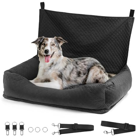 Honey Paws Trasportino per Cani Auto e Seggiolino Auto Cane - Cuccia Portatile Sicura per Viaggi in Macchina, Taglia Piccola Media, Borsa Trasporto Cane Design Pratico