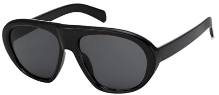 JOOX Gafas de sol tipo piloto oversize de moda mujer y hombre, estilo retro vintage de los años 70 con protección UV400.