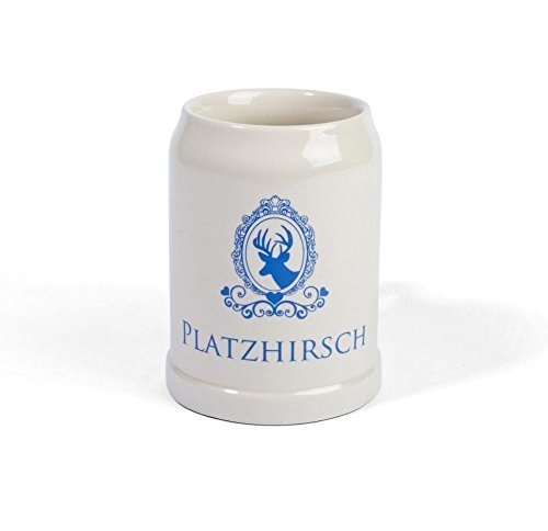 Bayerischer Bier-Steinkrug Platzhirsch