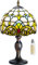 MIAOKE Lampe Tiffany, Vintage Fleur Vitrail Style Table Lampe, Chambre Lampe Art Deco Vintage Lampe De Salon Sur Table, Ampoule E27 NON Fournie (Baroque)