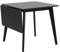 AC Design Furniture Roxanne Esstisch Schwarz für 4 Personen, Ausziehbarer Küchentisch Schwarz, Moderner Retro-Stil fürs Esszimmer, Esstisch eckig, B: 80 x T: 80 x H: 76 cm