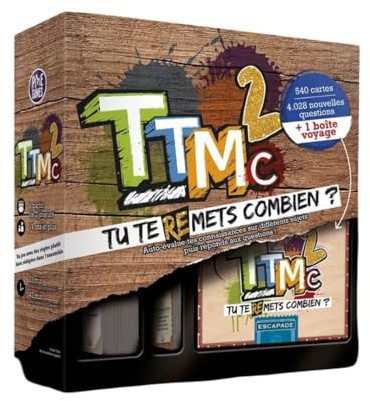 TTMC2 - Tu Te (RE) Mets Combien ? - Jeu de société - Ambiance - Quiz Culture générale - Jeu de Plateau, Noir