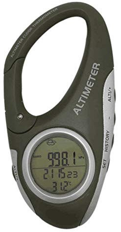 Wresetly Elektronischer Höhenmesser Karabiner Höhenmesser Handthermometer Angeln Wettervorhersage Meter Gadget
