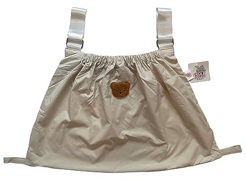 Kinderwagen Tasche, Universal Tasche, Kinderwagen, Einkaufstasche, Kinderwagen Organizer, Wickeltasche, Buggy, beige mit Bär