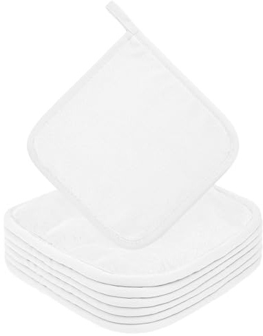 URAQT 6 Pcs Lingette Demaquillante Lavable, 20 x 20cm Serviette Microfibre pour le Visage, Serviettes Démaquillantes en Microfibres, Tampons Démaquillants Réutilisable(Blanc)
