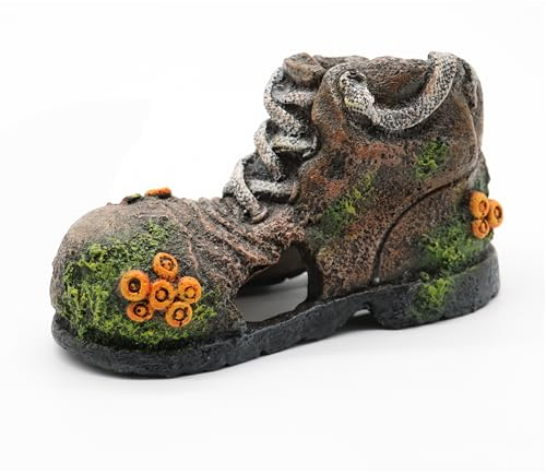 Amtra Deko Scarpone Vintage - Decorazioni acquario acqua dolce e marina in resina, Per acquari e Vasche di pesci, Atossico, 14,7x6,5x8,3 cm