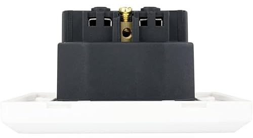 Base de enchufe Schuko 2xUSB 2.4A, blanca, ideal para cargar dispositivos móviles y conectar electrodomésticos.