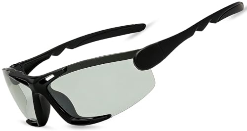 Brateuanoii Lunettes de Soleil Photochromiques Polarisées, Lunette de Velo Anti UV, Sport Lunette de Soleil Pour Homme Femme Adulte, Lunettes de Soleil UV400 pour Cyclisme Tennis Vélo Moto