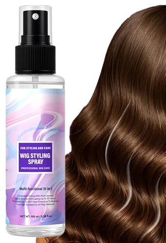 Spray Pour Perruque 100 Ml – Spray Brillant Pour Cheveux Humains Synthétiques S100 Ml, Brillance Pour Extensions De Cheveux, Soin Anti-frisottis, Traitement Pour Perruques Sèches Bouclées