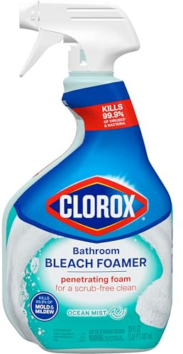 Clorox Disinfecting Bathroom Foamer with Bleach Original, 30 Ounce Spray Bottle (Package May Vary)