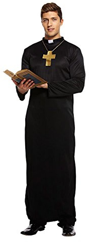 Adult Fancy Dress Priest Costume