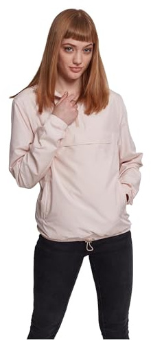 Urban Classics Damen Ladies Basic Pullover Jacke, Light Pink, L EU