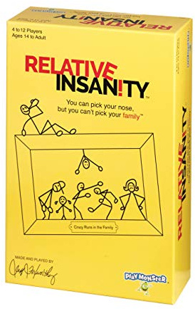 Relative Insanity, Card Games - Family Games Night, Kids Games, Laugh Till You Drop Card Games for Adults, Travel Games, Fun, Kid Games, Designed by Comedian Jeff Foxworthy, Multi-Player, Ages 14+
