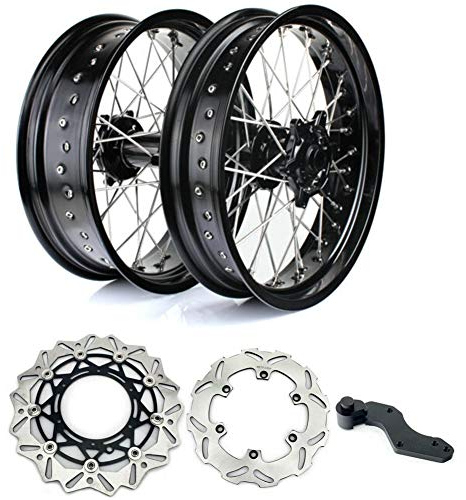 TARAZON 3,5 X 17 5,0 X 17 Supermoto Radsatz Felgen Radnabe Bremsscheiben Bremssatteladapter für SX SXS SXF EXC XC 125-530