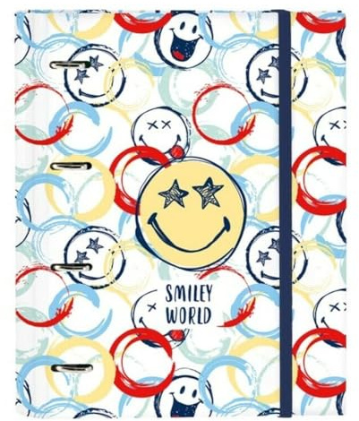 Safta- Smiley Carpeta 4 Anillas de 30mm, Multicolor, 270x35x320 mm (512090666)