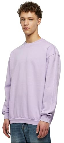 Urban Classics Herren Heavy Terry Garment Dye Crew Lilac, S