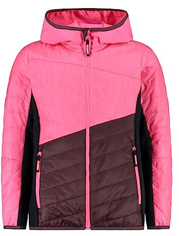 CMP Giacca Ibrida con Cappuccio, Plum, EU 104