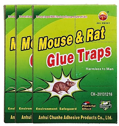 WeddHuis 3 Plaques Piège à Souris Pièges à Rats,Collantes Souris, Plaques de glu Anti Souris Anti Rat - Grande Taille(21x15,5 cm)