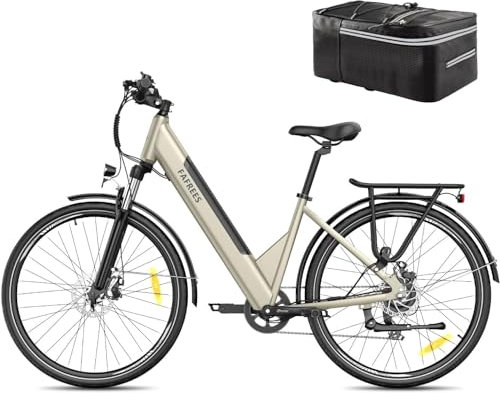 Fafrees Official F28 Pro Electric Bike UK, 110KM Range, City E-Bike 250W for Adults, Removable 36V 14.5Ah Battery, 27.5 Anti-Slip Tires, APP Control, 7-Speed & IP54 Waterproof