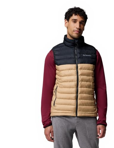 Columbia Men's Powder Lite 2 Vest, Puffer Vest Body Warmer, Canoe, Black, L