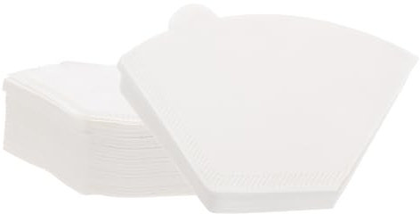 QUARKZMAN 100 Filtros de Café Cónicos, Tamaño 101 Filtros de Papel Desechables para Cafetera de Goteo de Fibra de Madera Natural Sin Blanquear, Adecuados para Filtro y Cafetera Blanca
