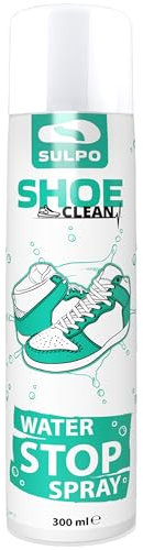 SULPO Spray imperméabilisant - 300 ml - Spray de protection pour chaussures en cuir, nubuck, daim, textiles - Spray imperméabilisant transparent pour chaussures - Spray imperméable, Transparent/neutre