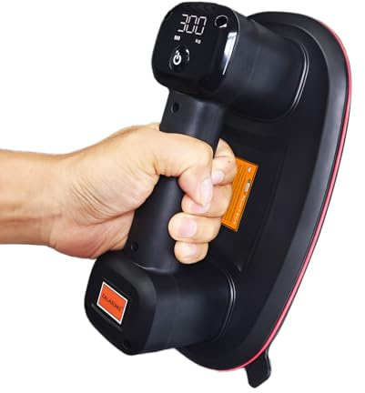 Sollevatore a batteria per piastrelle, aspiratore in vetro 26 cm di diametro, piastre per terrazze 300 kg di potenza di aspirazione, 2 motori 4000 mAh sollevatore sottovuoto con display LCD per