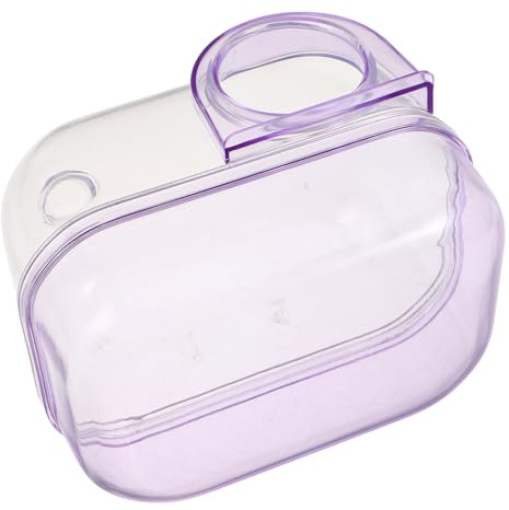 Veemoon Bac à Sable pour Hamster De Douche pour Animaux Bac à Litière Multifonctionnel Antidérapante pour Petits Animaux Accessoire De Bain Facile à Nettoyer