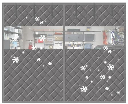 Garageportsnät för Vintern, 183-549cm Magnetisk Värmeisolerad Garagegardin, Garageportsisoleringskit, Mörkläggningsfilt för Väderbeständig Ljudisolering och Avskildhet(Grays,W18xH9.5ft/549x290cm)