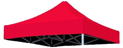 Ersättning, lusthus, baldakin, tak, vattentätt PVC-skydd för utomhus, trädgård, lusthus, solskydd och värmeisolering, perfekt för trädgård och camping (röd 2 x 2 m)