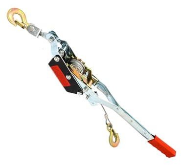 Hand Winch – Steel Wire Rope Pulling Tool, Double Hook Stretching Device, Heavy Duty Installation Hardware, Mechanical Tension Equipment | Steel Winch For Gate Hardware Fence Garden Projects
