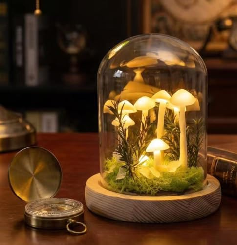 DIY-set Svampbelysning - Kreativt bordslampa, nattlampa, skrivbordsdekoration - Magisk svampträdgård - Presenttips för pysslare - Dekorativ lampa - Heminredning, present
