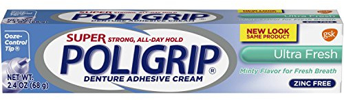Super PoliGrip Denture Adhesive Cream, Ultra Fresh, 2.4 oz (68 g)