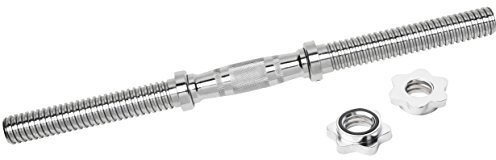 Bad Company krom kort hantelstång med vridbara, ergonomiska handtag inklusive stjärnlås 30/31 mm I 1 styck – 51 cm
