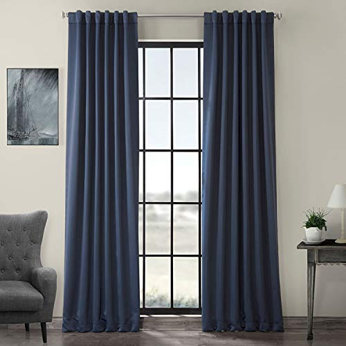 HPD Half Price Drapes Curtain For Room Darkening 50 X 84 (1 Panel), BOCH-194033-84, Nocturne Blue
