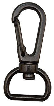 Wuuycoky Karabinerhaken, 1,3 cm Innendurchmesser, D-Ring, kleine Feder-Karabinerhaken, Drehgelenk, 15 Stück