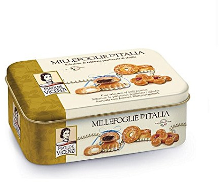Matilde vicenzi Millefoglie d'Italia Boîte à biscuits italienne 330 g depuis 1905