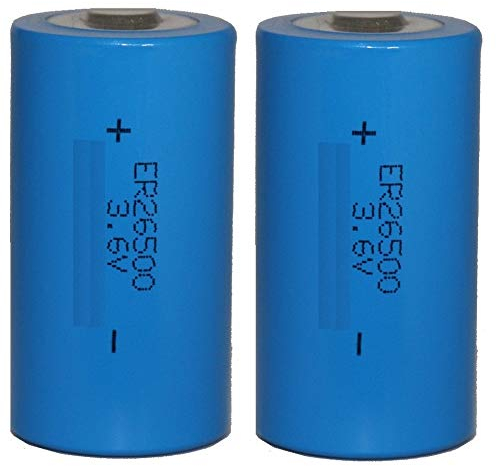 2 batterie al litio 3,6 V C 26500 ER26500 LS26500 Li-Socl2 9000 mAh 9A 9AH ER26500, LS 26500, LS26500C, SB-C01, SB-C02, SL-770, Tadiran TL-7770, TL-TL-2 2200,