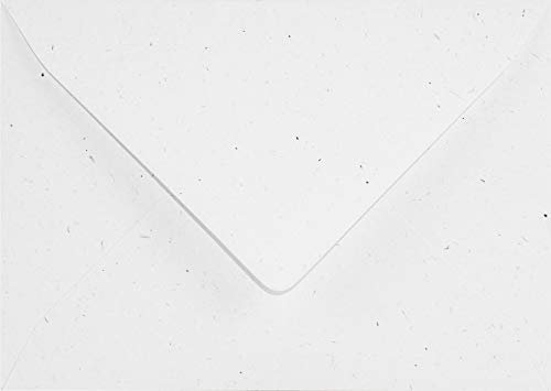 Netuno 25 Briefumschläge Ecru DIN B6 12,5 x 17,5 cm 130g Flora Anice elegante Briefhülle aus Recyclingpapier hochwertig Vintage Umschlag Öko für Einladungskarten Geburtstags-Karten