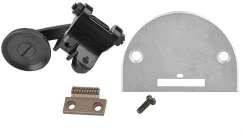 Agatige Piezas del Pie Prensa Costura, 2.6×1.8pulgadas Prensatelas Rodillo, Accesorios Costura Cuero Alimentación De Placa Pie Rodillo Roller Foot Plate Feed Parts Placa Aguja para Máquina Coser