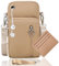 LYJOW Handytasche Zum Umhängen Damen Handy Tasche Umhängetasche Mit Geldbörse Zum Umhängen Mädchen Schultertasche Handytaschen Verstellbar Schultergurt Armtasche Sportarmband (Khaki)