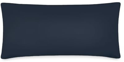 VEL VET HOME Kissenbezug 40x80 cm 1teilig 100% Baumwolle Hohe Qualität Made in EU 1X Kopfkissenbezug 40x80 mit Reißverschluss Kissenhülle 40x80 Dunkelblau 40 x 80