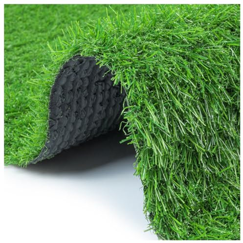 e-floor Kunstrasen 1 m Rina 20 mm OEKO-TEX für Garten Balkon Terrasse Rasenteppich Indoor Outdoor Teppich Natürlich Weich Natur (100 x 200 cm)