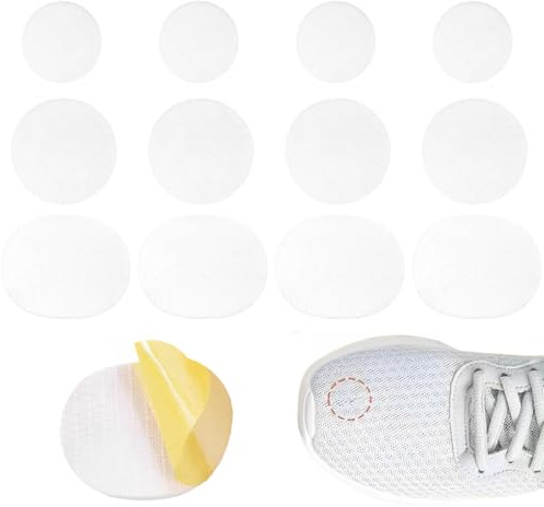 LQIOACU 12 Pezzi Toppa per Riparazione Scarpe, toppe per scarpe bucate in punta, toppe adesive ripara buchi scarpe - per punta e tallone di sneakers e tacchi alti - pratiche e resistenti patch scarpe