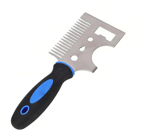 Aatraay Herramienta Raspadora de Pintura, Limpiador de Rodillos de Brocha de Pintura de Acero Inoxidable, Raspador Multifuncional para Quitar Masilla de, con Ergonóm